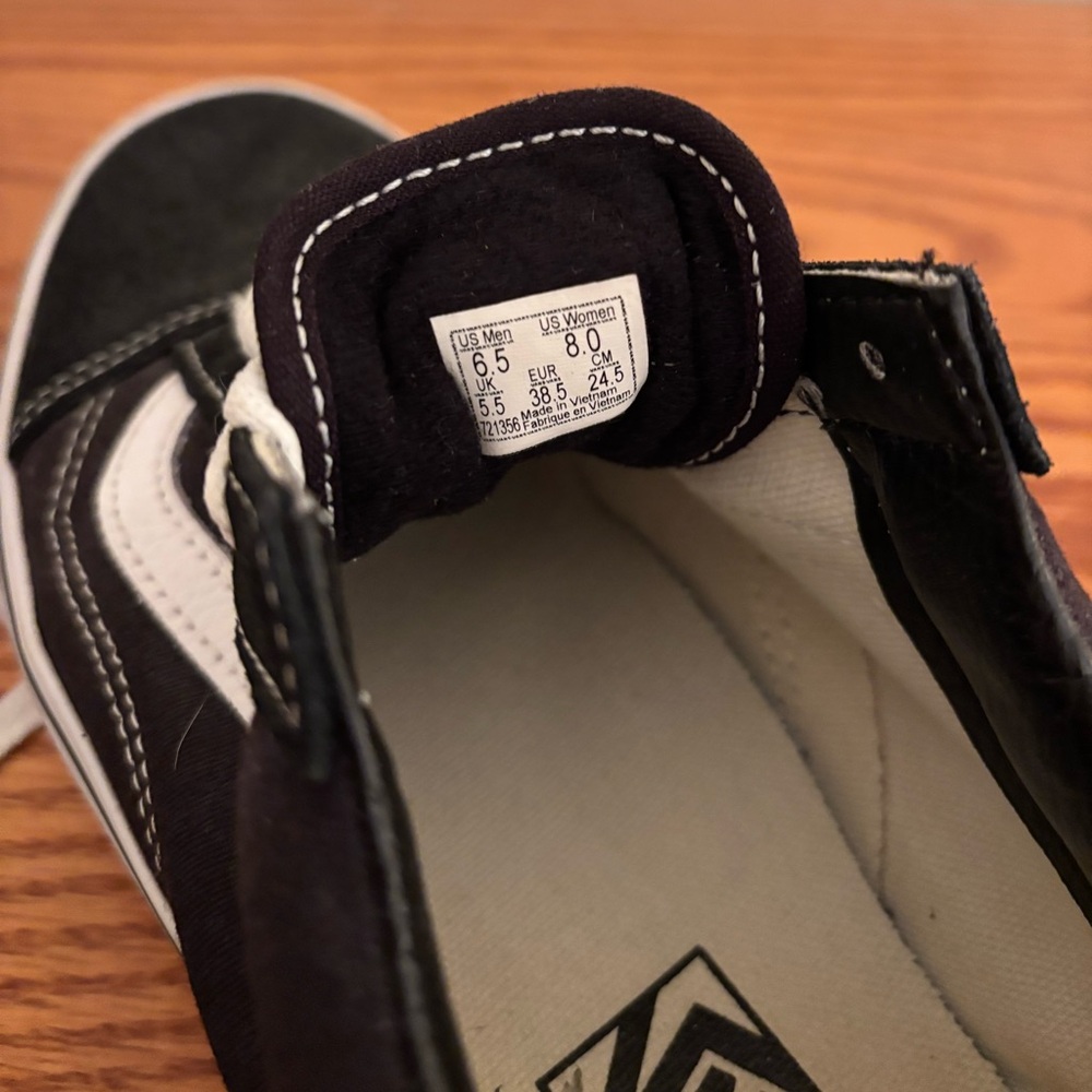 Vans Old Skool Core Shoes Black Skate W8 M6.5 - Picture 6 of 6